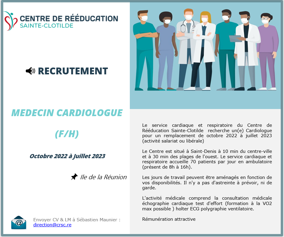 Offre d’emplois Centre de rééducation de Sainteclotilde